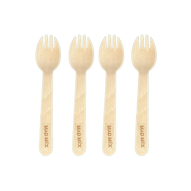 Træspork med logomærke